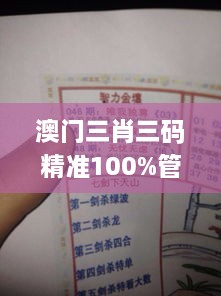 澳門三肖三碼精準100%管家婆,學院解答解釋落實_DEZ8.55.26天然版