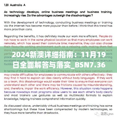 2024新澳詳細指南：11月19日全面解答與落實_BSN7.36.45創(chuàng)意版
