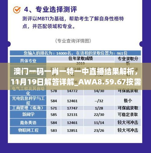 澳門一碼一肖一特一中直播結(jié)果解析，11月19日解答詳解_AWA8.59.67按需版