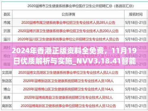 2024年香港正版資料全免費，11月19日優(yōu)質(zhì)解析與實施_NVV3.18.41智能共享版