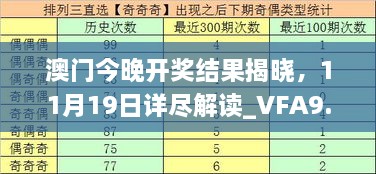 澳門今晚開獎(jiǎng)結(jié)果揭曉，11月19日詳盡解讀_VFA9.14.30正式版