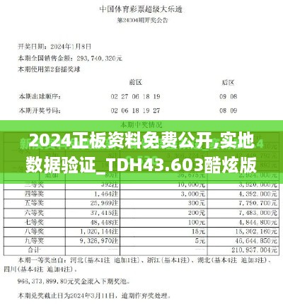 2024正板資料免費(fèi)公開,實地數(shù)據(jù)驗證_TDH43.603酷炫版