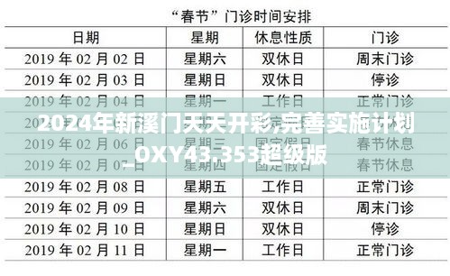 2024年新溪門天天開彩,完善實施計劃_OXY43.353超級版