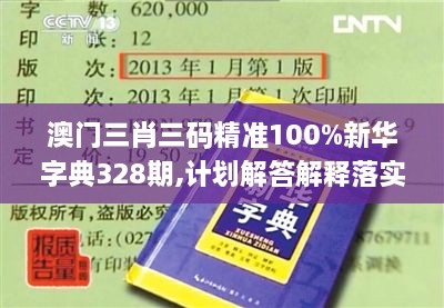 澳門三肖三碼精準100%新華字典328期,計劃解答解釋落實_ABF2.50