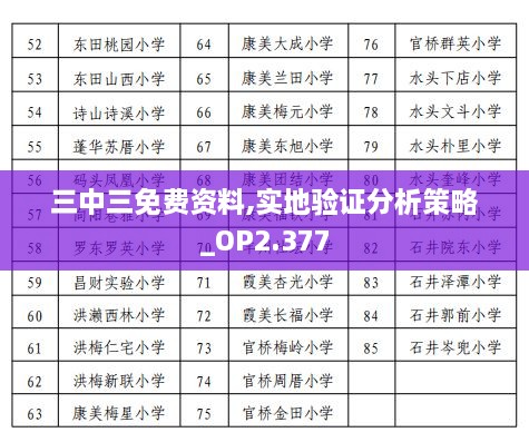 三中三免費資料,實地驗證分析策略_OP2.377