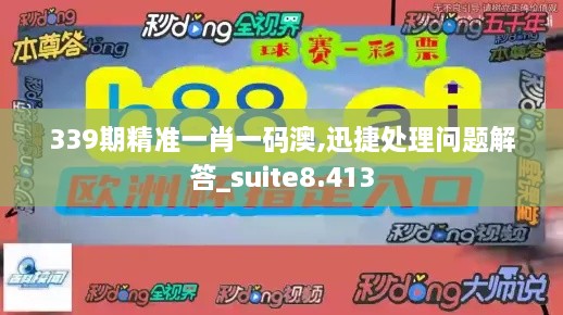 339期精準一肖一碼澳,迅捷處理問題解答_suite8.413