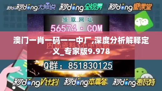 澳門一肖一碼一一中廠,深度分析解釋定義_專家版9.978