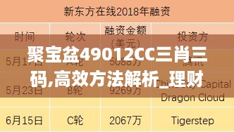 聚寶盆49012CC三肖三碼,高效方法解析_理財版10.349