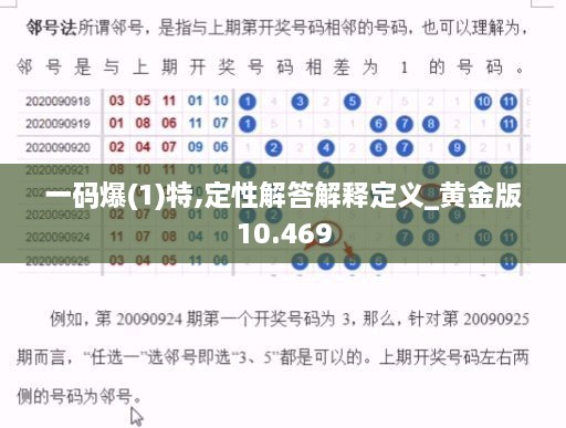 一碼爆(1)特,定性解答解釋定義_黃金版10.469