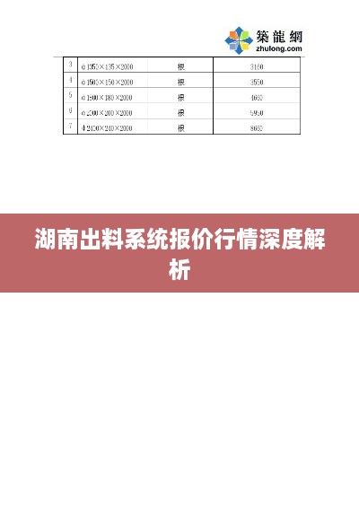 湖南出料系統(tǒng)報價行情深度解析