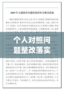 個人對照問題整改落實，個人對照材料整改措施念 